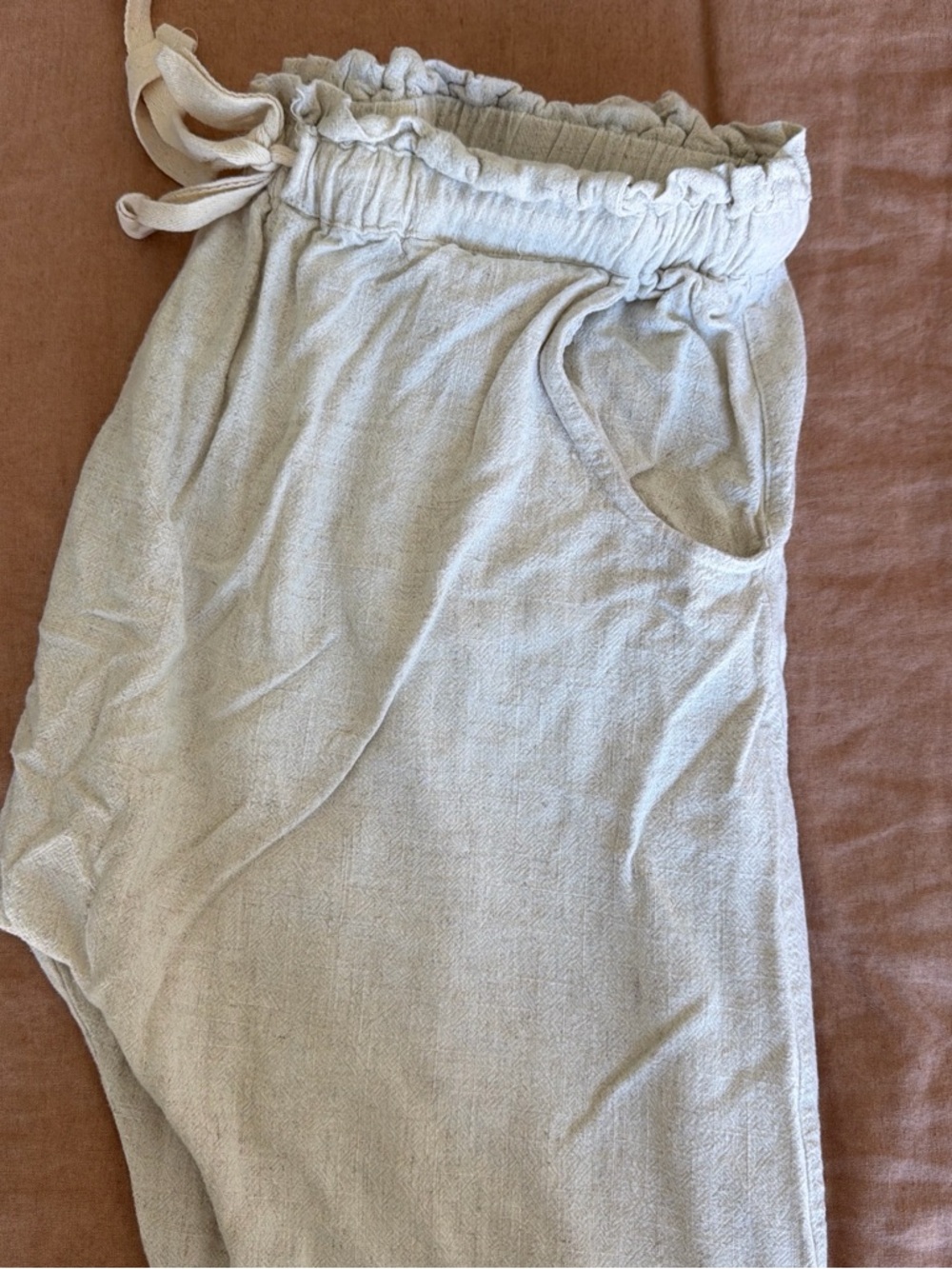 Princess Polly Cream Straight Leg Pants